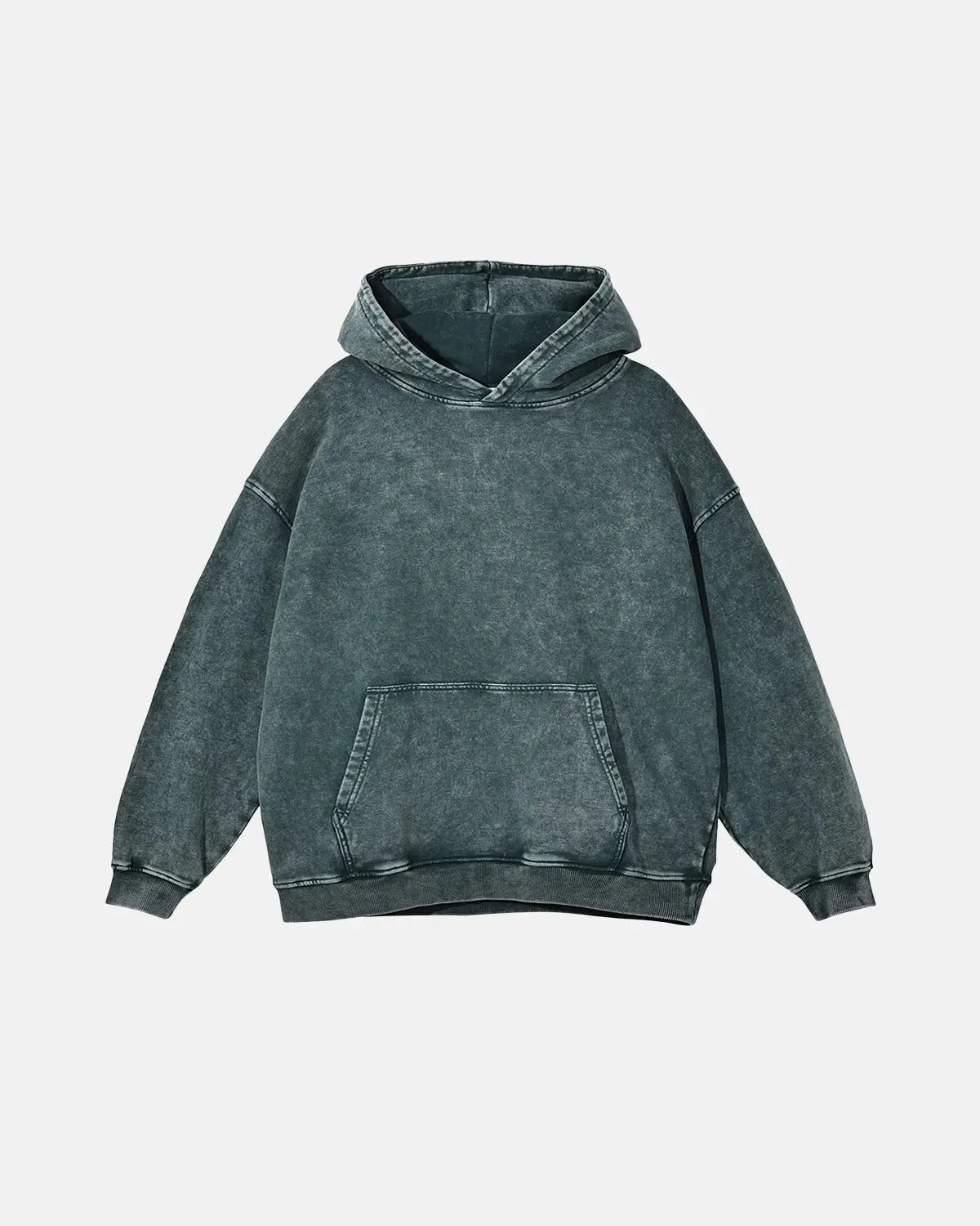 Sudaderas con capucha de felpa francesa con acabado lavado y efecto desgastado