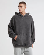 Sudaderas con capucha de felpa francesa con acabado lavado y efecto desgastado