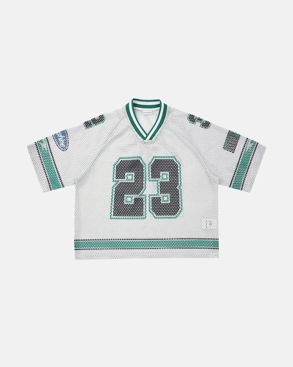 Camiseta de malla estampada estilo jersey 23