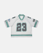 Camiseta de malla estampada estilo jersey 23