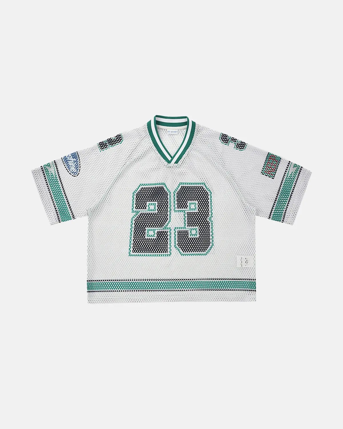 Camiseta de malla estampada estilo jersey 23