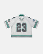 Camiseta de malla estampada estilo jersey 23