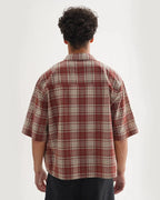Camisa de cuadros de corte cuadrado