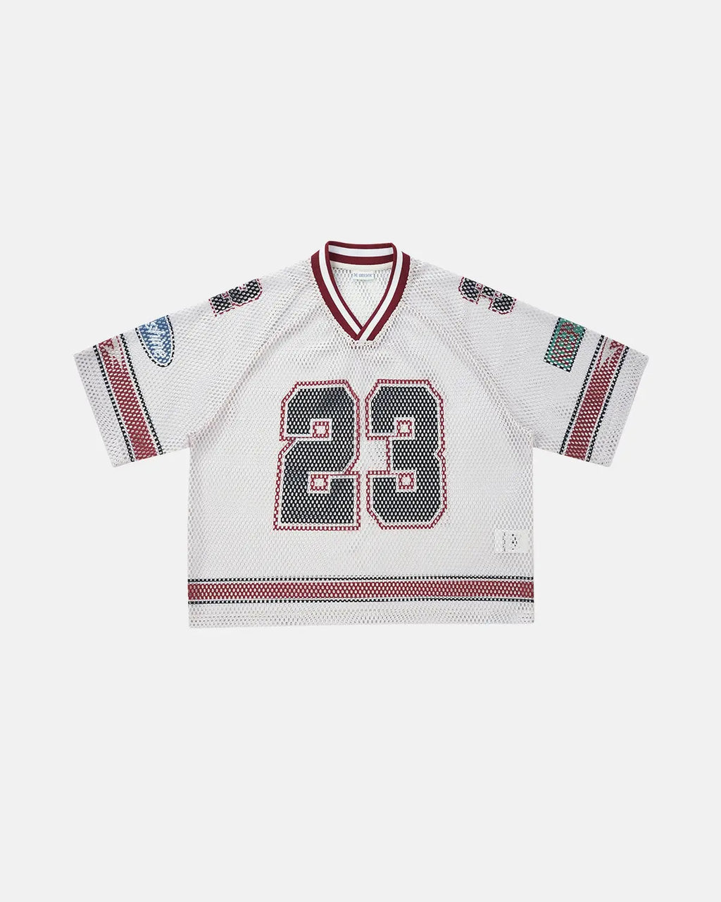 Camiseta de malla estampada estilo jersey 23