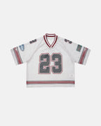 Camiseta de malla estampada estilo jersey 23