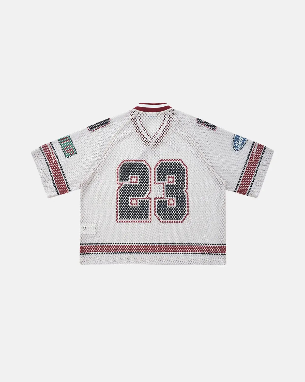 Camiseta de malla estampada estilo jersey 23