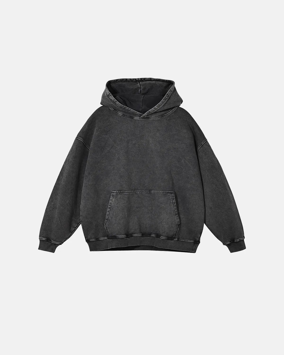 Sudaderas con capucha de felpa francesa con acabado lavado y efecto desgastado