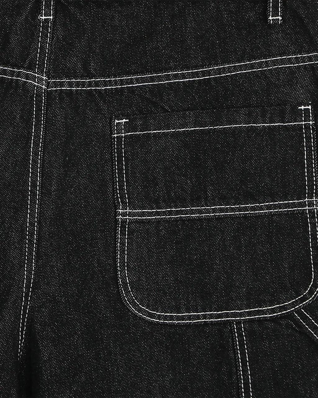 Bermudas cargo de corte crudo con costuras en contraste