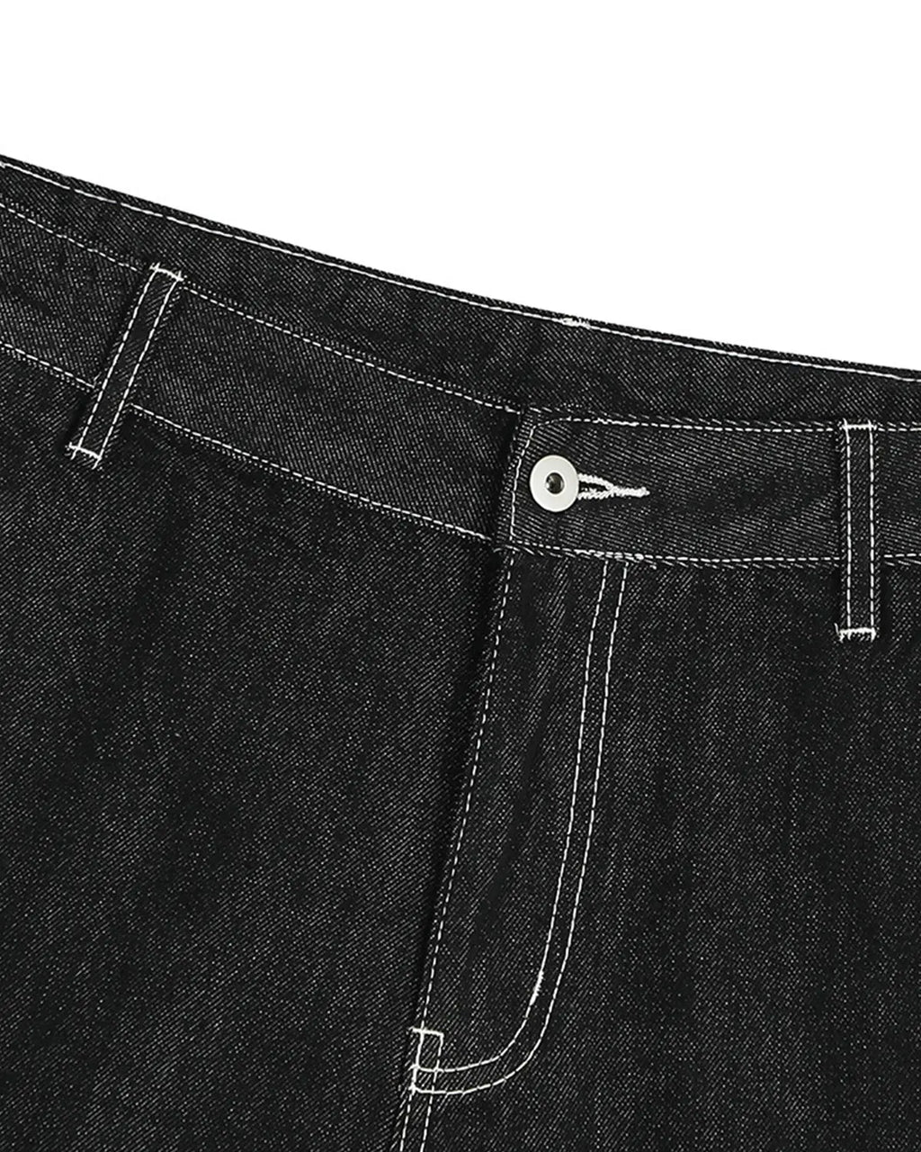 Bermudas cargo de corte crudo con costuras en contraste