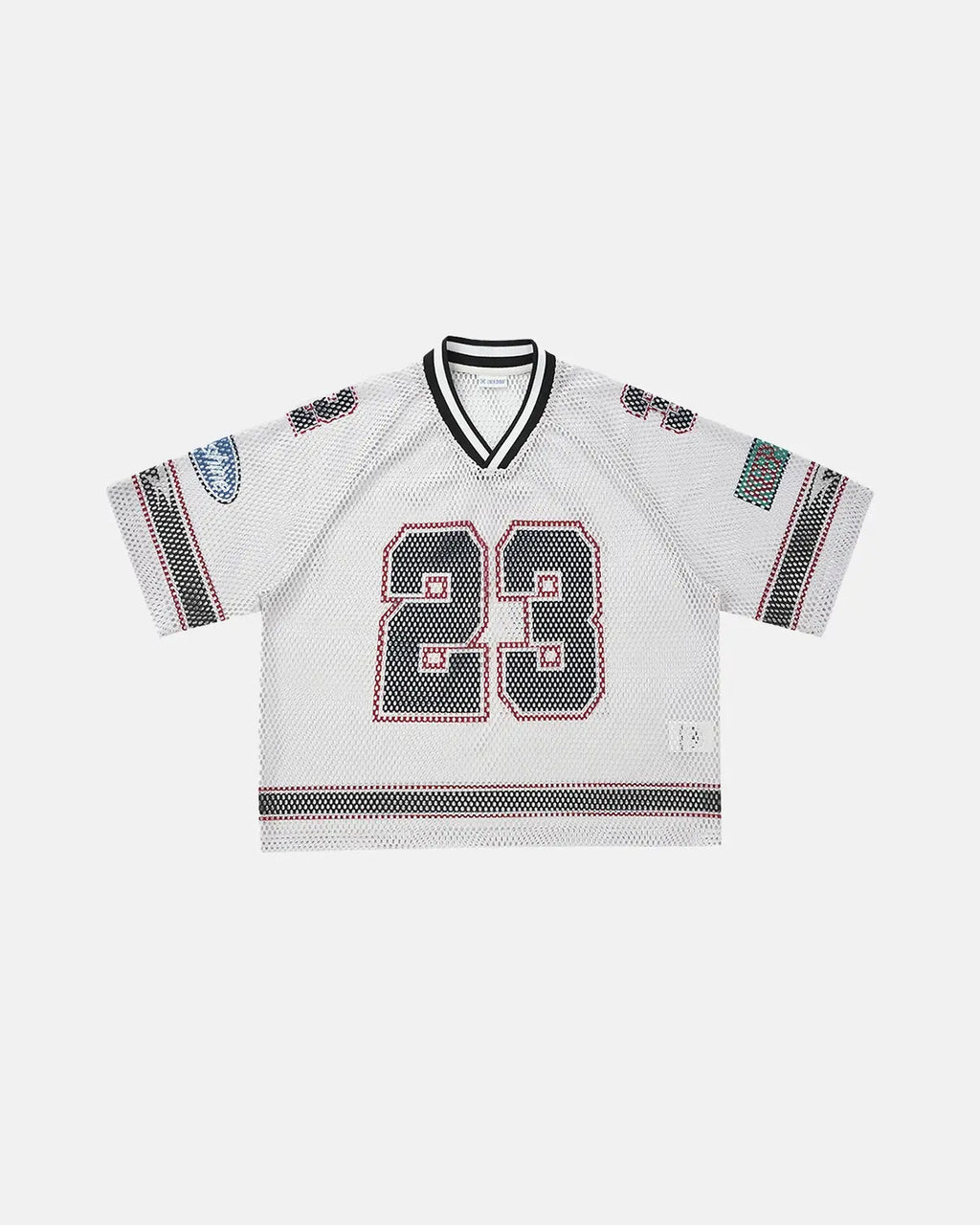 Camiseta de malla estampada estilo jersey 23