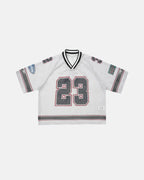 Camiseta de malla estampada estilo jersey 23