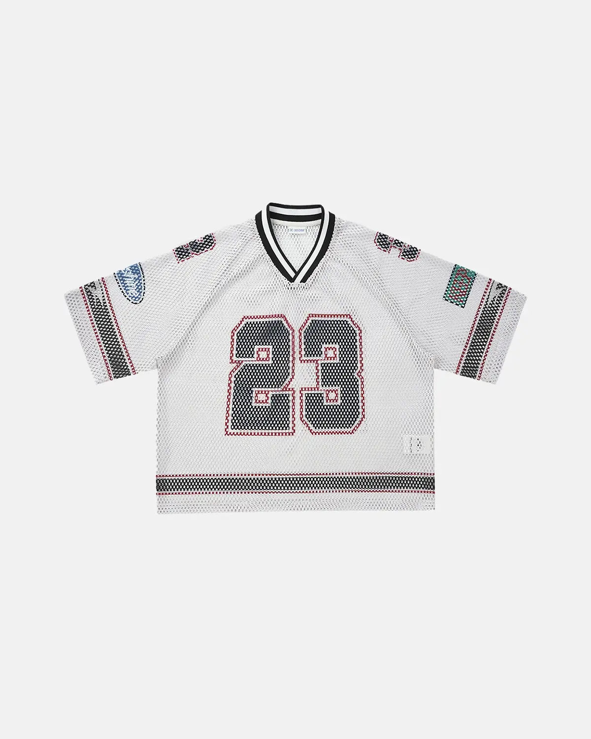 Camiseta de malla estampada estilo jersey 23