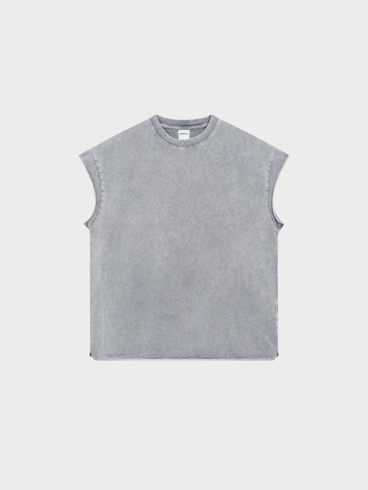 Camiseta de tirantes con acabado desgastado