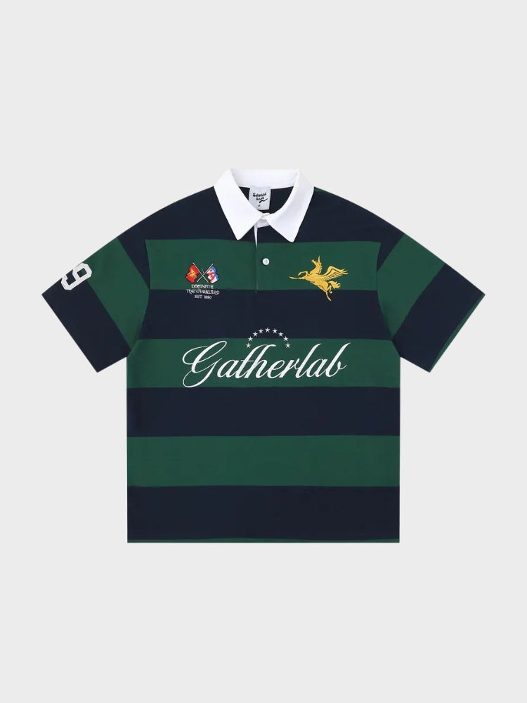 Camiseta polo deportiva a rayas