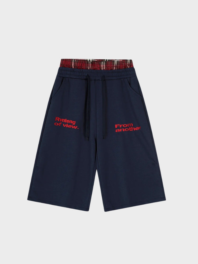 Shorts Jogger con Doble cintura a Cuadros