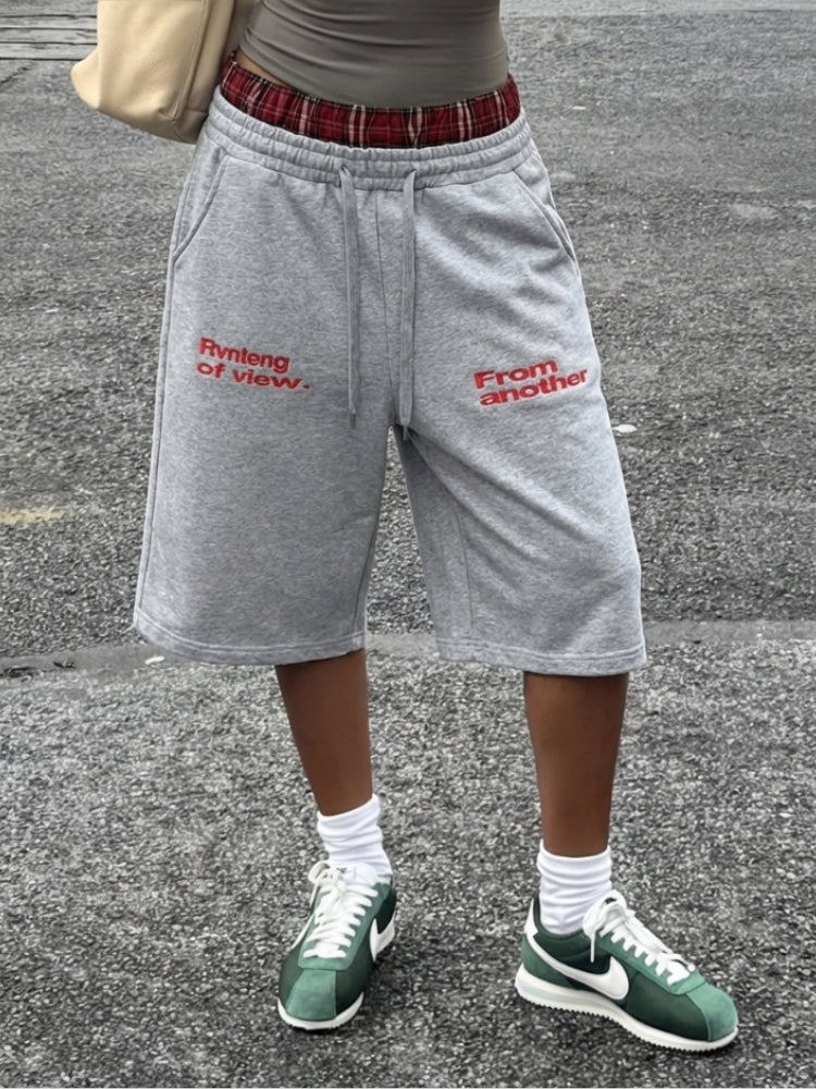 Shorts Jogger con Doble cintura a Cuadros