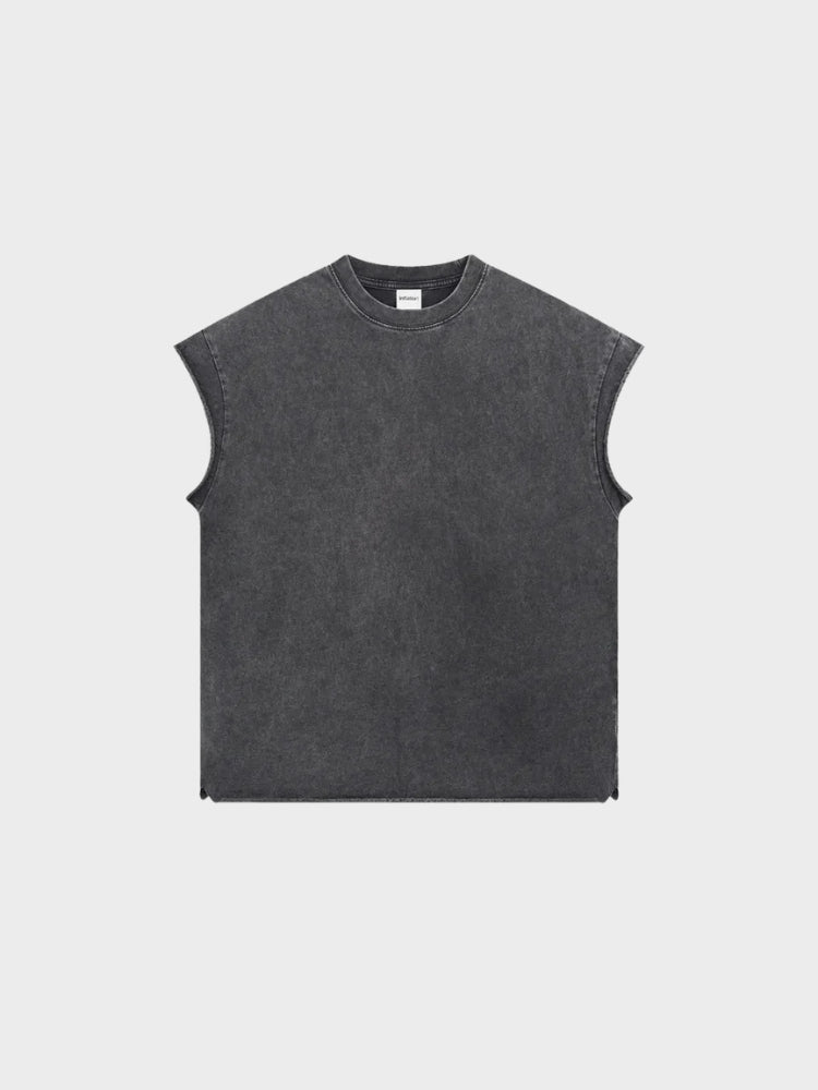 Camiseta de tirantes con acabado desgastado