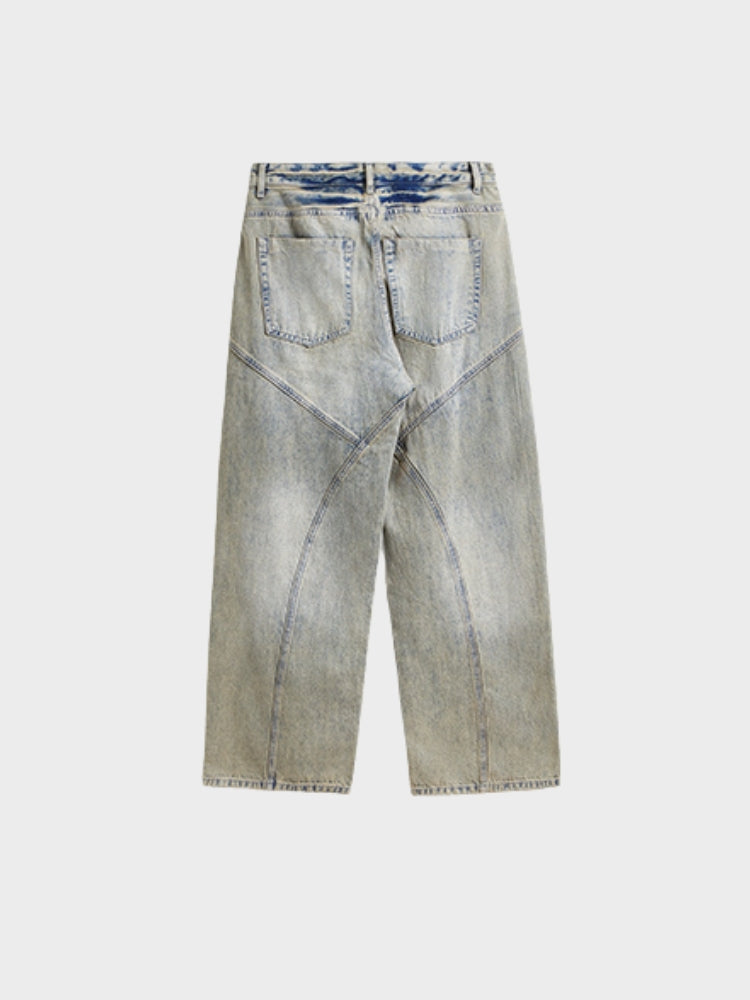 Vaquero baggy con acabado desgastado
