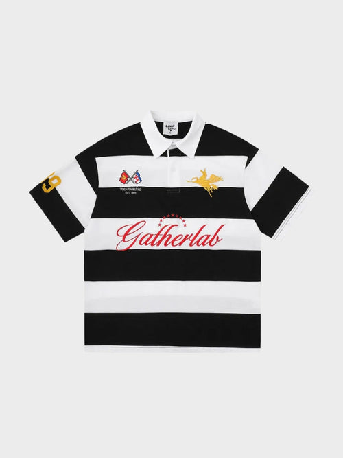 Camiseta polo deportiva a rayas