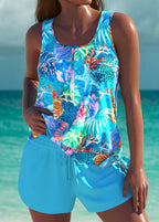 Trudy – Tankini elegante con efecto vientre plano y short a juego