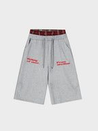 Shorts Jogger con Doble cintura a Cuadros