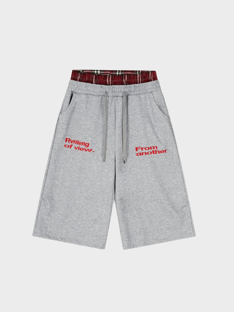Shorts Jogger con Doble cintura a Cuadros