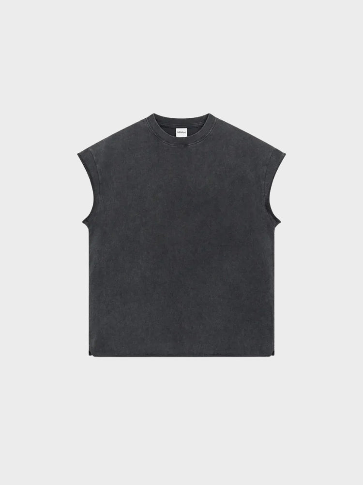 Camiseta de tirantes con acabado desgastado