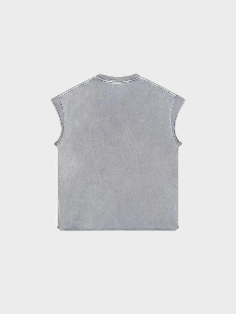 Camiseta de tirantes con acabado desgastado