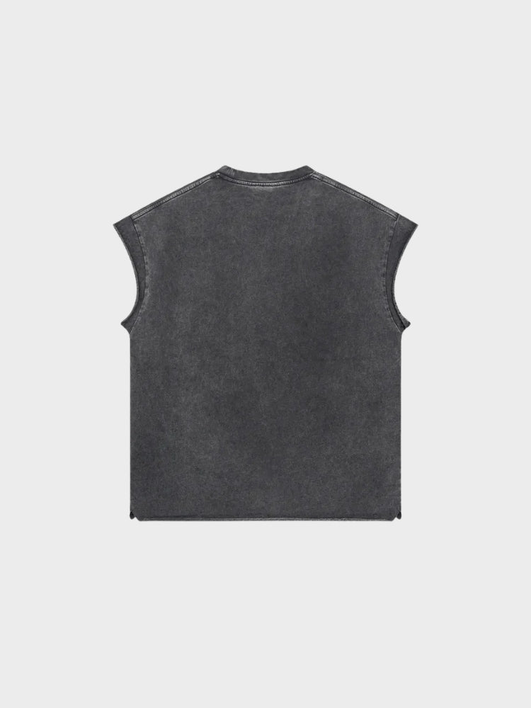 Camiseta de tirantes con acabado desgastado