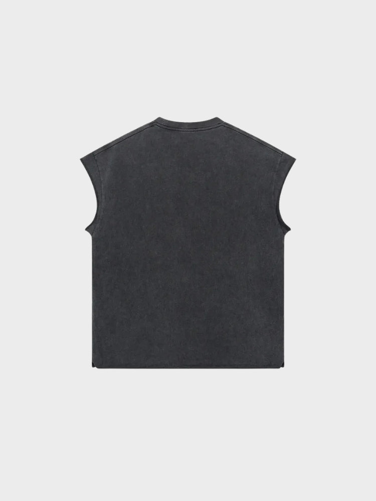 Camiseta de tirantes con acabado desgastado