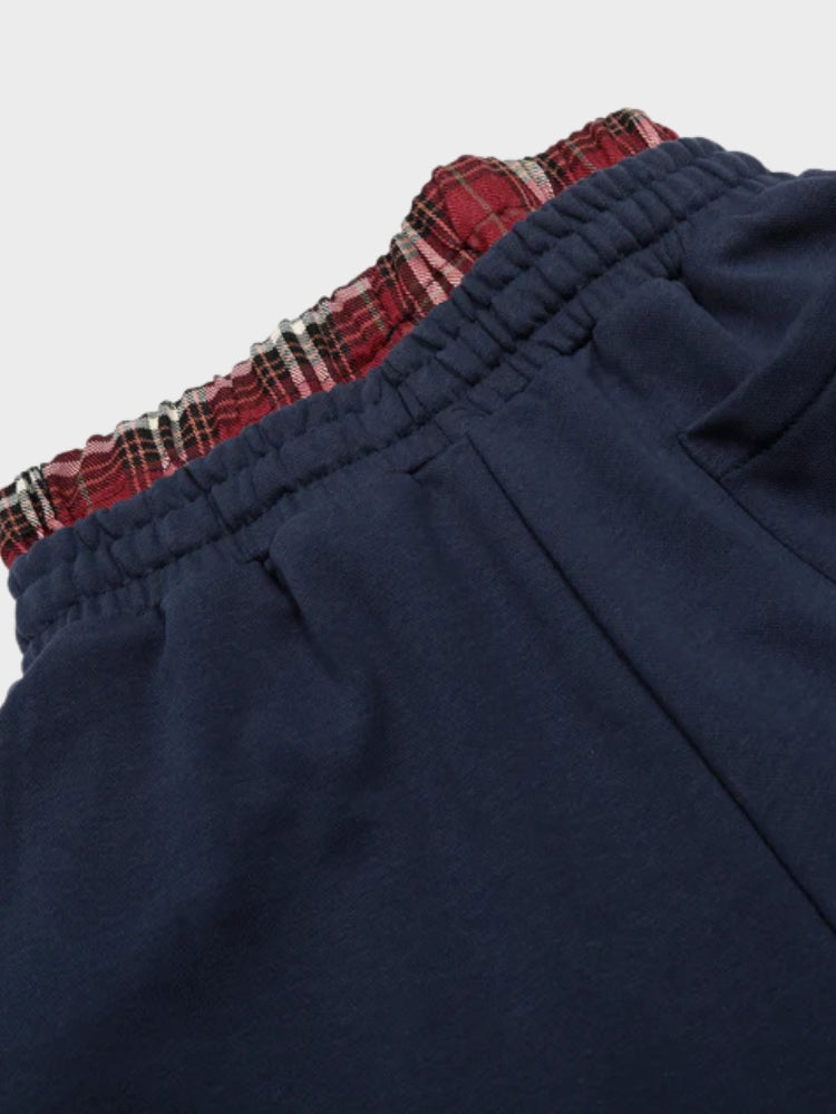 Shorts Jogger con Doble cintura a Cuadros