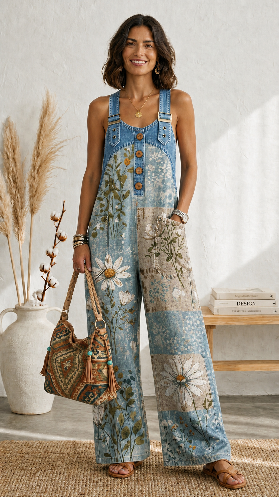 Luna | Overol Floral Vintage