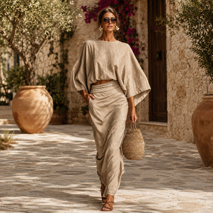 EMMA – Conjunto Fluido Con Falda