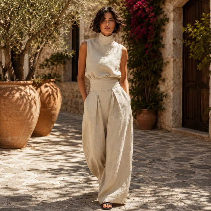 NATALIA – Overol Largo De Cuello Halter