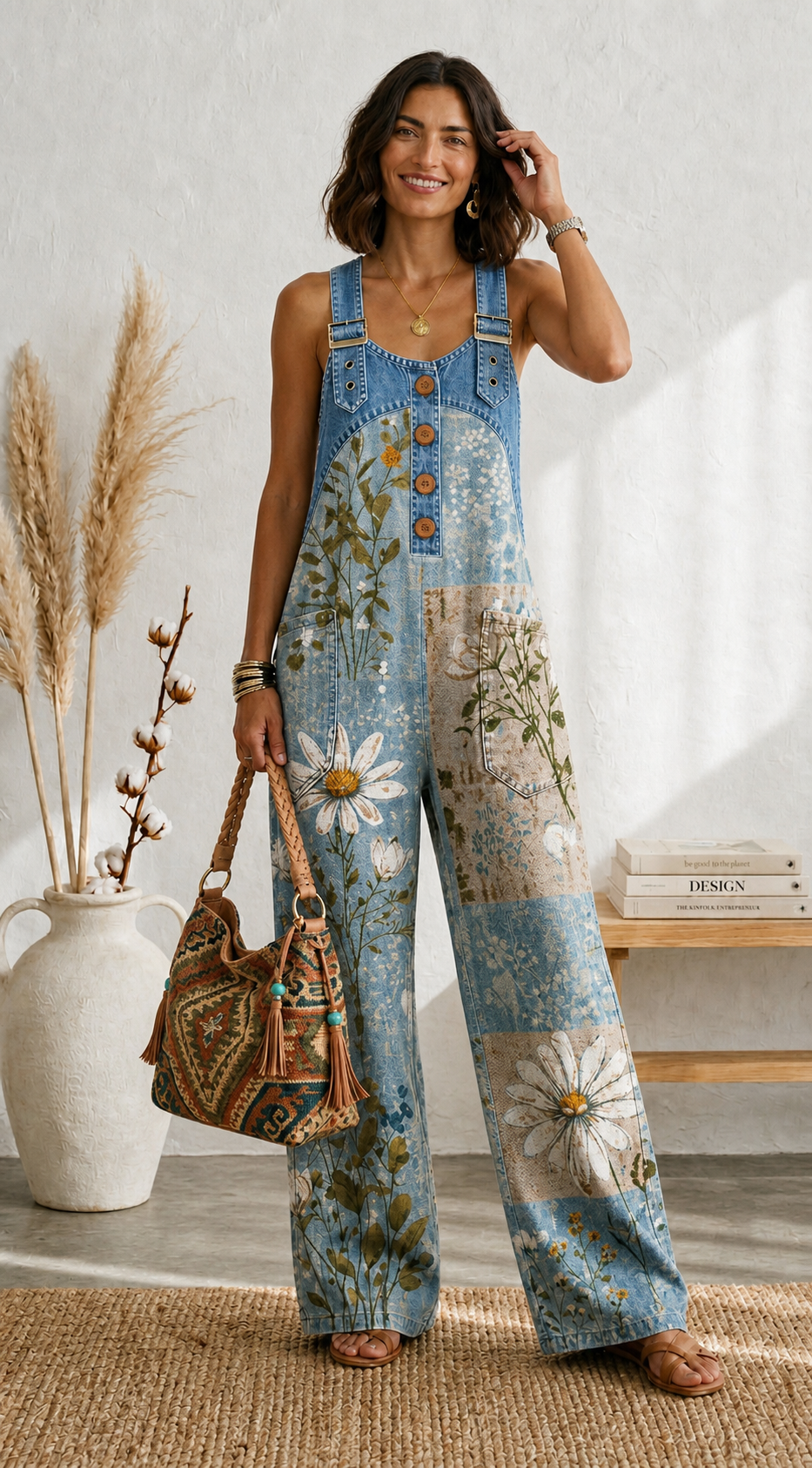 Luna | Overol Floral Vintage