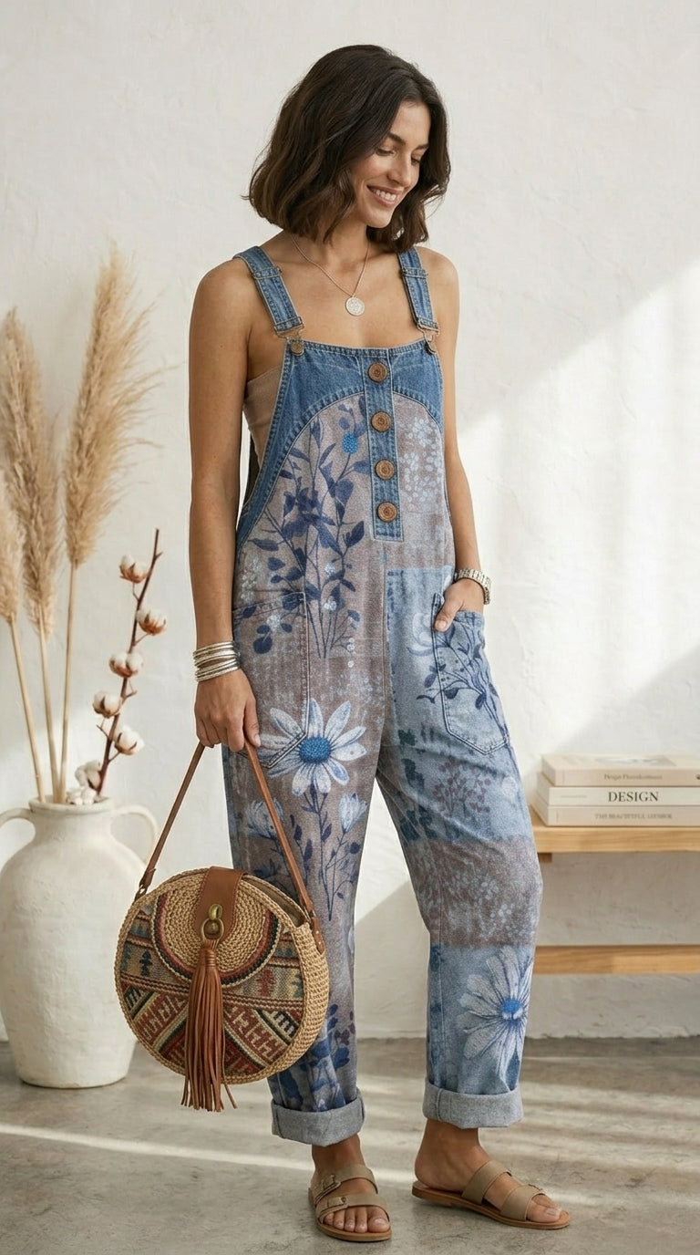 Luna | Overol Floral Vintage