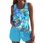 Trudy – Tankini elegante con efecto vientre plano y short a juego