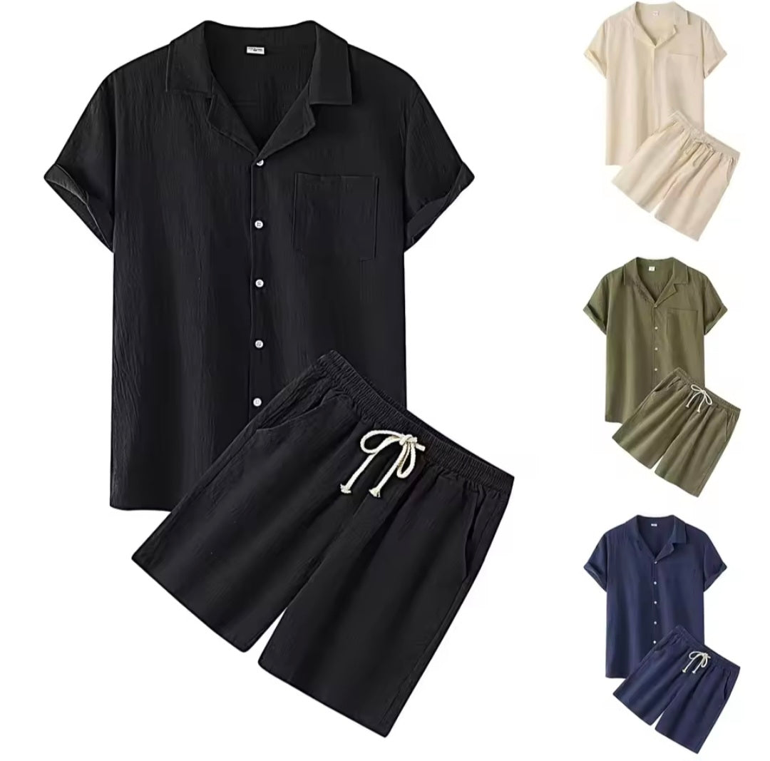Roberto | Conjunto de ropa de lino y algodón para hombre