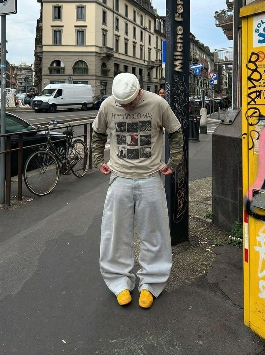 Camiseta de manga larga con estampado de camuflaje efecto desgastado