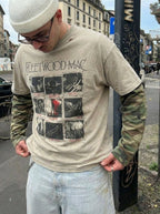 Camiseta de manga larga con estampado de camuflaje efecto desgastado