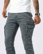 Pantalón Cargo Marino Elástico