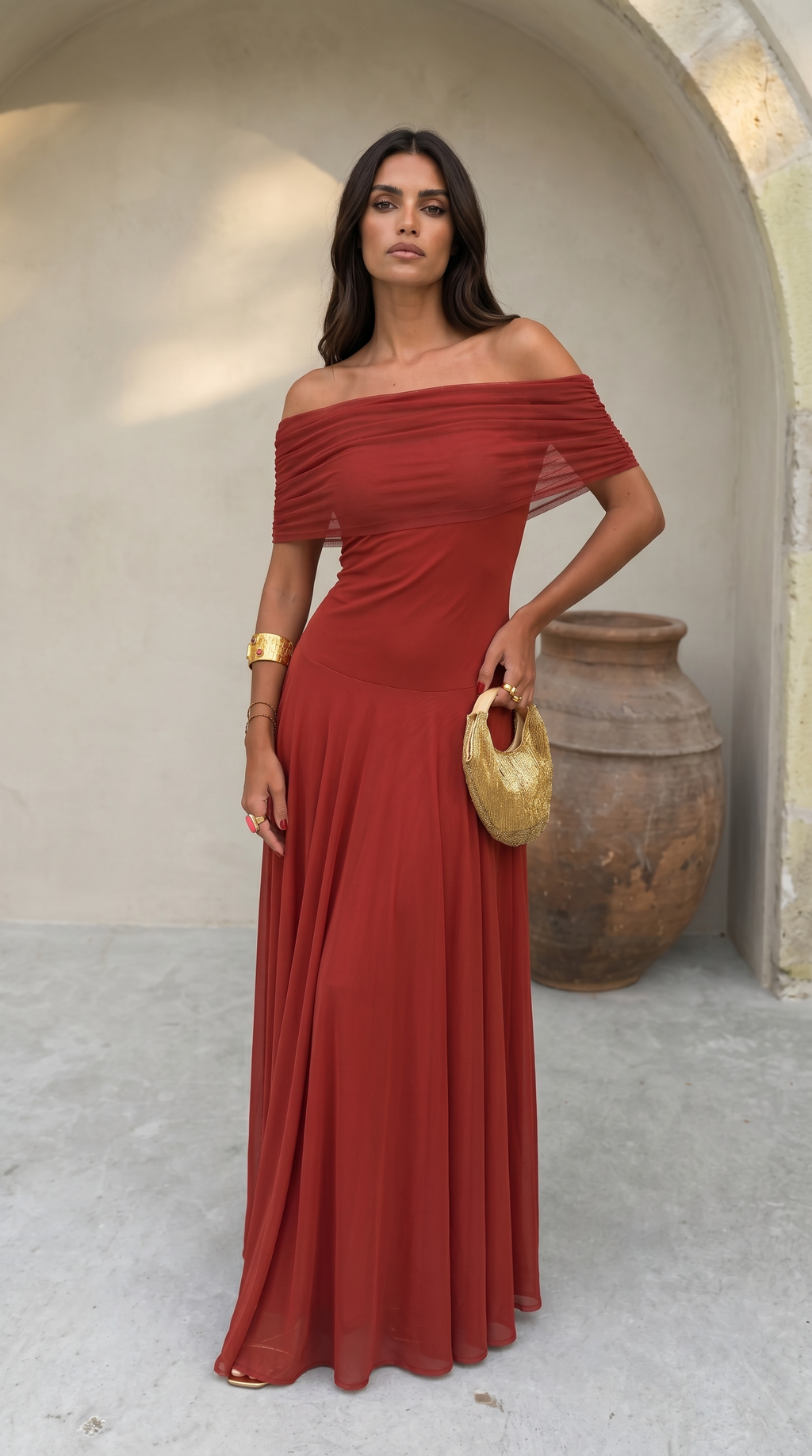 Vestido Toledo en rojo
