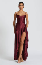 Samira | Vestido con volantes bajos