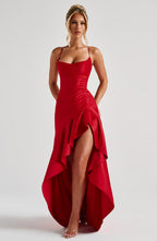 Samira | Vestido con volantes bajos